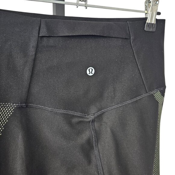 Lululemon Mapped Out High-Rise Tight 28" Black / Glacier Grey, Sense Knit, SZ 8 - Picture 4 of 10